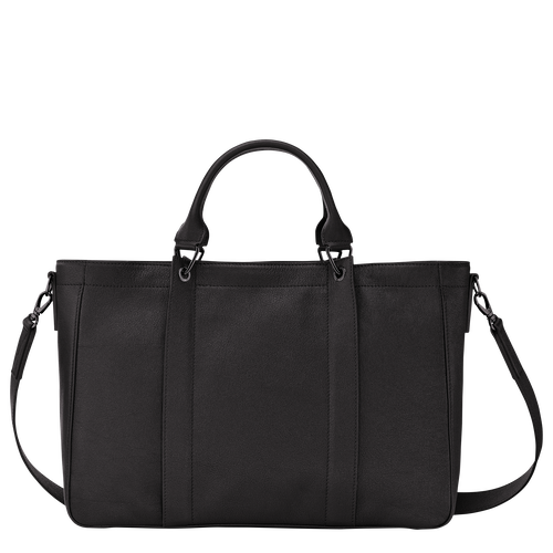 Longchamp 3D M Bőr Kézitáska Női Fekete | 12943CWBX