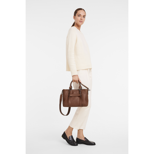 Longchamp 3D S Bőr Kézitáska Női Barna | 41805WPDS