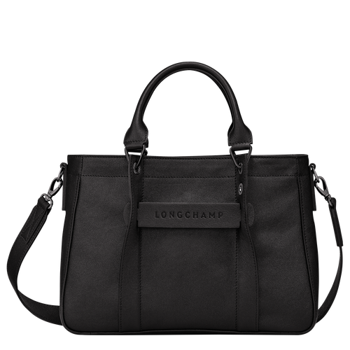 Longchamp 3D S Bőr Kézitáska Női Fekete | 15802FHCL