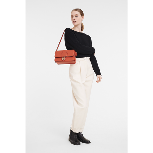 Longchamp Box-Trot M Bőr Crossbody Táska Női Narancssárga | 76290NPCW