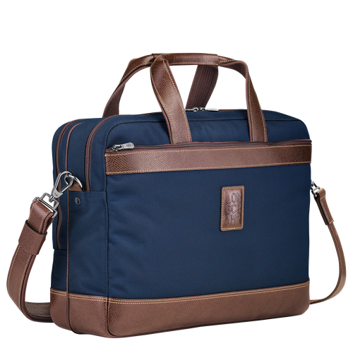 Longchamp Boxford L Vászon Aktatáska Férfi Kék | 16584BDLY