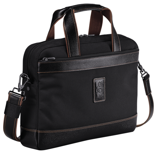 Longchamp Boxford S Vászon Aktatáska Férfi Fekete | 98427CEZT