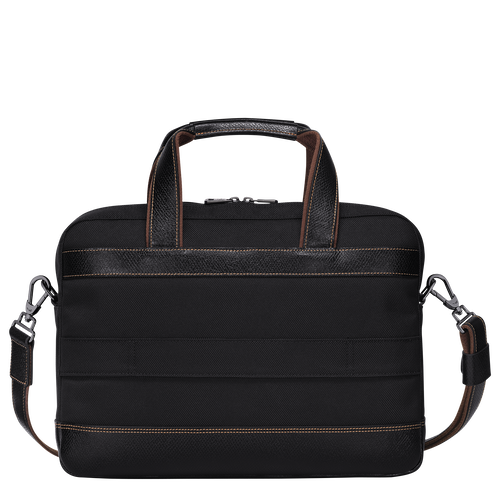 Longchamp Boxford S Vászon Aktatáska Férfi Fekete | 98427CEZT