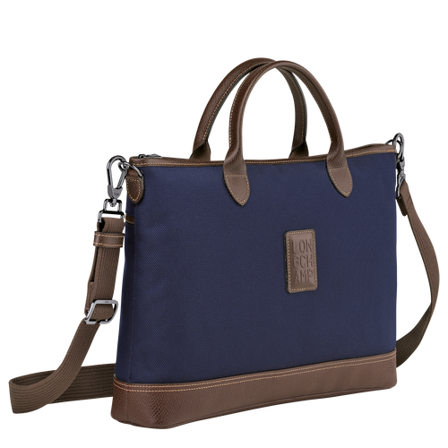 Longchamp Boxford S Vászon Aktatáska Női Kék | 38204DKXZ
