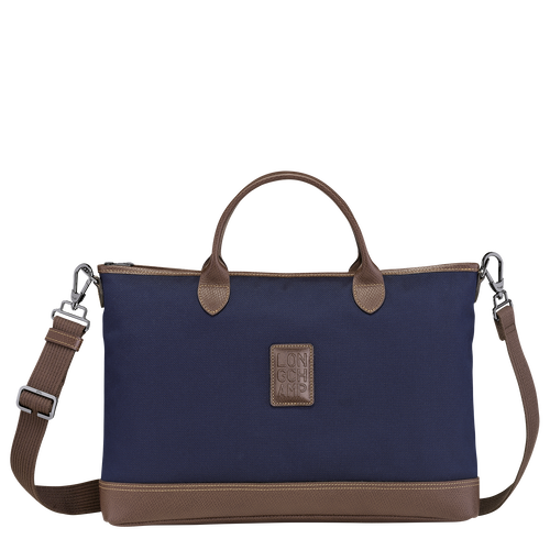 Longchamp Boxford S Vászon Aktatáska Női Kék | 38204DKXZ