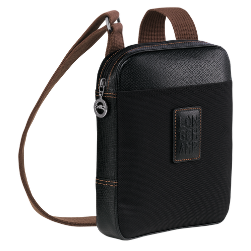 Longchamp Boxford S Vászon Crossbody Táska Férfi Fekete | 43975CBST