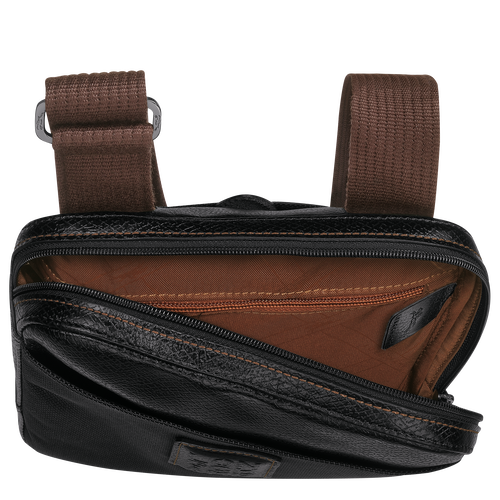 Longchamp Boxford S Vászon Crossbody Táska Férfi Fekete | 43975CBST
