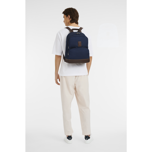 Longchamp Boxford Vászon Hátizsák Férfi Kék | 87391CNIK