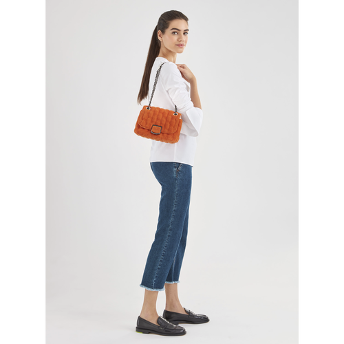 Longchamp Brioche Eponge S Vászon Crossbody Táska Női Narancssárga | 92746FPYJ
