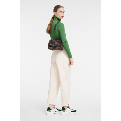 Longchamp Brioche S Vászon Crossbody Táska Női Zöld | 56317VSZE