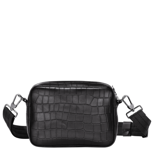 Longchamp Croco Block Bőr Crossbody Táska Női Fekete | 65180UELA