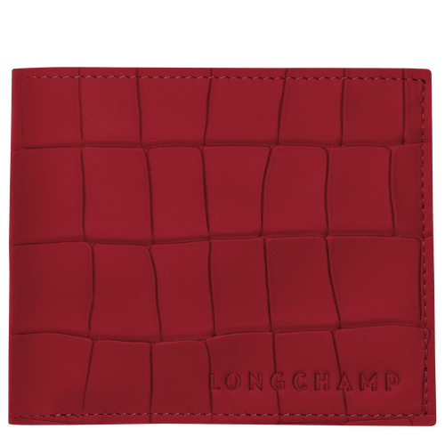 Longchamp Croco Block Bőr Pénztárca Női Piros | 91723GOHA