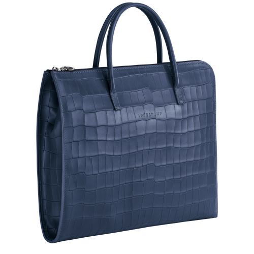 Longchamp Croco Block S Bőr Aktatáska Női Kék | 37504NFEM