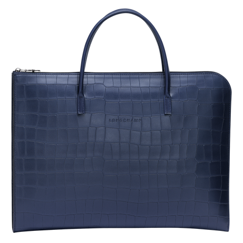 Longchamp Croco Block S Bőr Aktatáska Női Kék | 37504NFEM