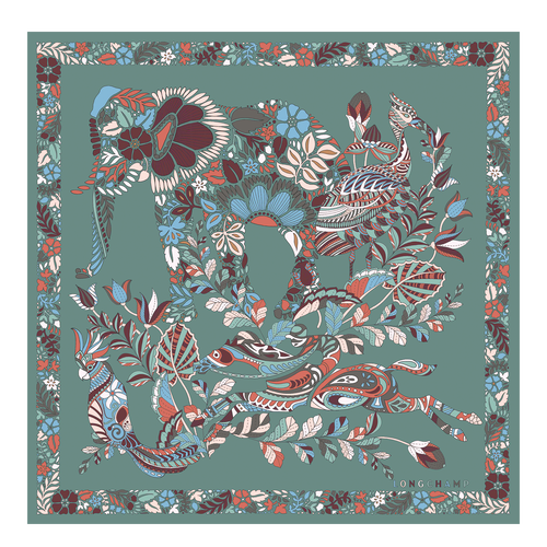 Longchamp Fall-Téli 2022 Kollekciók Silk Silk Scarves Női Zöld | 05718XEGJ