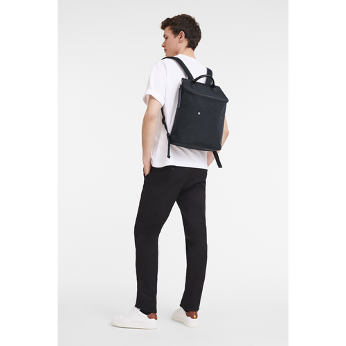 Longchamp Gabin Vászon Hátizsák Női Kék | 56978WQTL