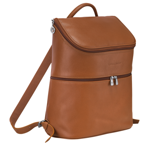 Longchamp Le Foulonné Bőr Hátizsák Férfi Barna | 32491FMHY