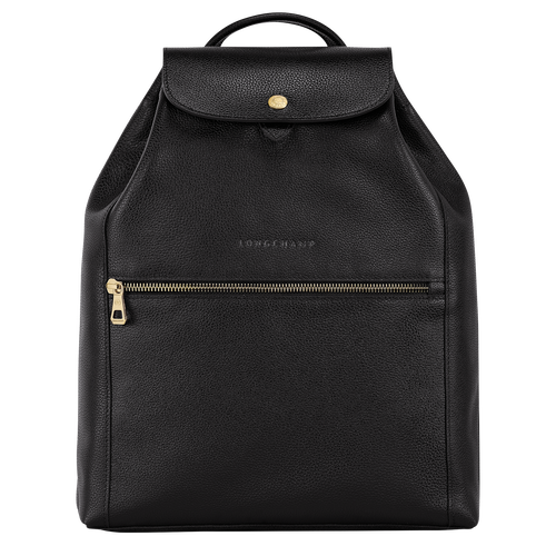 Longchamp Le Foulonné Bőr Hátizsák Női Fekete | 48536XAQ