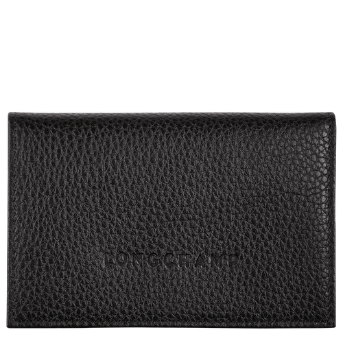 Longchamp Le Foulonné Bőr Kártyatartó Férfi Fekete | 31809DVLQ