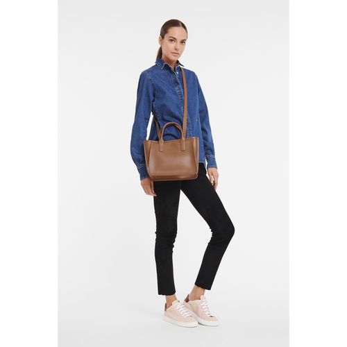 Longchamp Le Foulonné Bőr Kézitáska Női Barna | 31659PBIJ