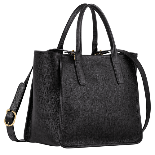 Longchamp Le Foulonné Bőr Kézitáska Női Fekete | 48176CHDA