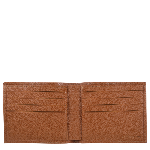 Longchamp Le Foulonné Bőr Pénztárca Férfi Barna | 41028LTRD