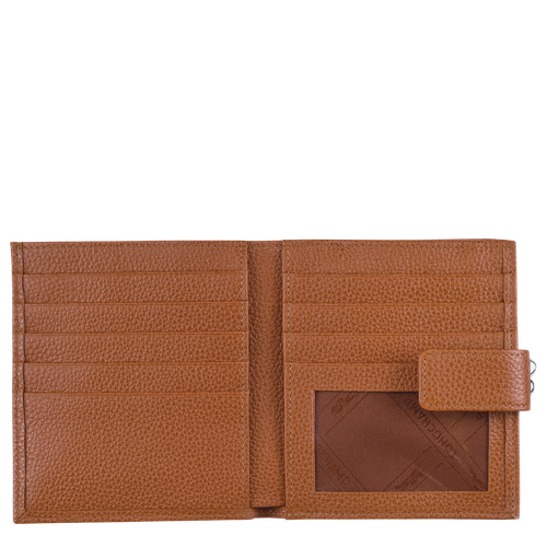 Longchamp Le Foulonné Bőr Pénztárca Női Barna | 76201JBWP