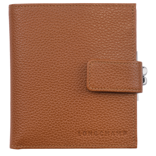 Longchamp Le Foulonné Bőr Pénztárca Női Barna | 76201JBWP