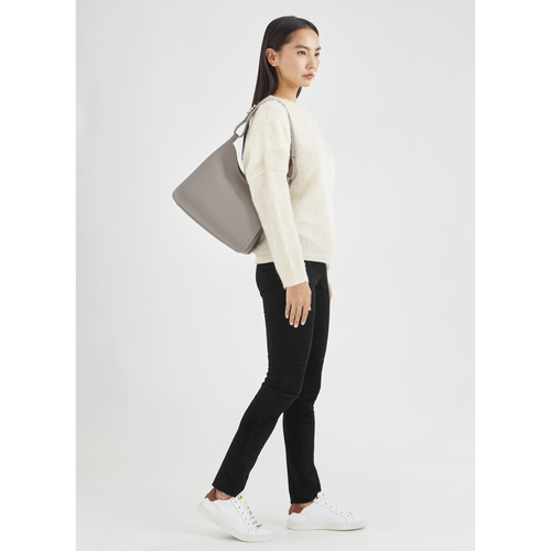 Longchamp Le Foulonné Bőr Válltáskák Női Szürke | 21598WTPM