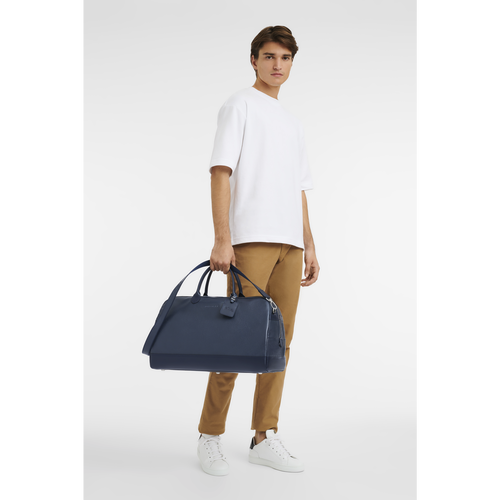 Longchamp Le Foulonné L Bőr Utazótáskák Női Kék | 05387AFVX