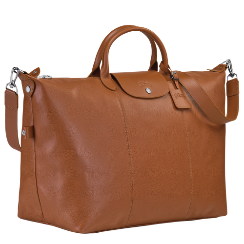 Longchamp Le Foulonné L Bőr Utazótáskák Női Barna | 92073BSLM