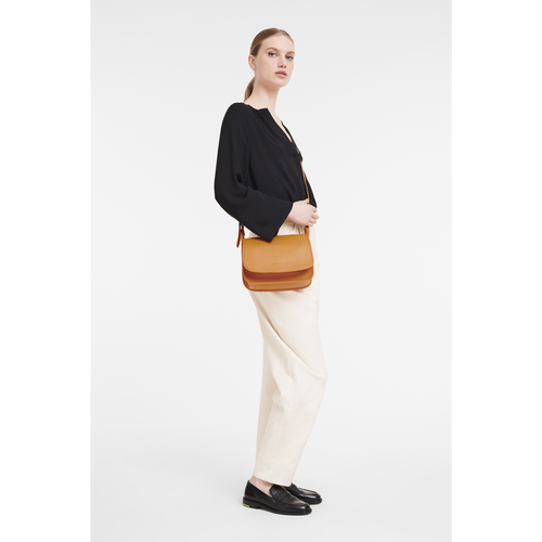 Longchamp Le Foulonné M Bőr Crossbody Táska Női Narancssárga | 02976ISNZ