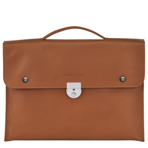 Longchamp Le Foulonné S Bőr Aktatáska Férfi Barna | 46287FGXB