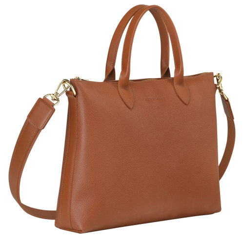 Longchamp Le Foulonné S Bőr Aktatáska Férfi Barna | 83650HBNP