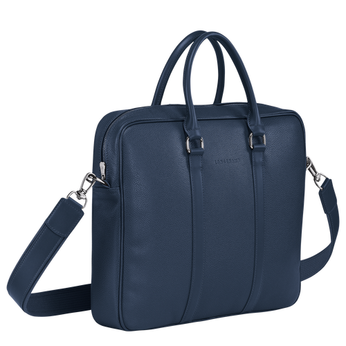 Longchamp Le Foulonné S Bőr Aktatáska Női Kék | 14680DRQF