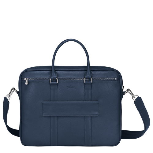 Longchamp Le Foulonné S Bőr Aktatáska Női Kék | 14680DRQF