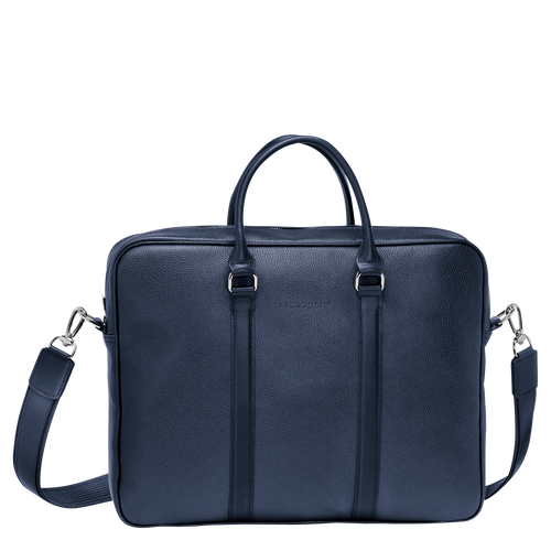 Longchamp Le Foulonné S Bőr Aktatáska Női Kék | 14680DRQF