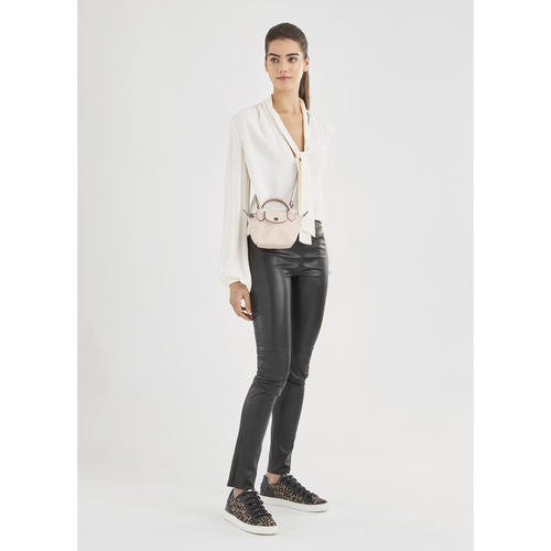 Longchamp Le Pliage Cuir Bőr Crossbody Táska Női Rózsaszín | 58690DFLT