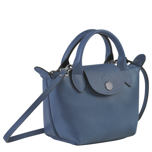 Longchamp Le Pliage Cuir Bőr Crossbody Táska Női Kék | 61953KRNX