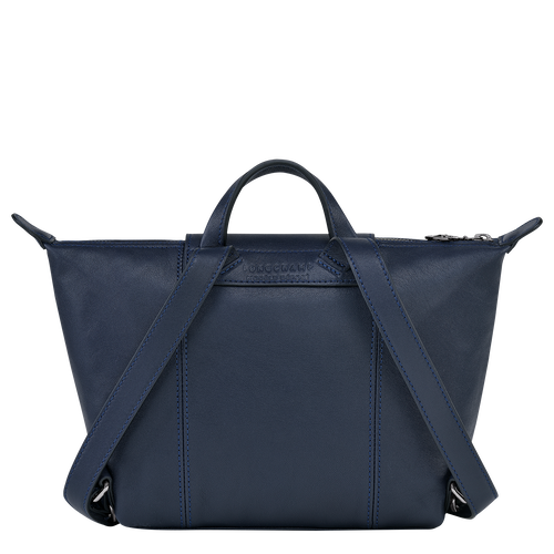 Longchamp Le Pliage Cuir Bőr Hátizsák Női Kék | 67241SDQT