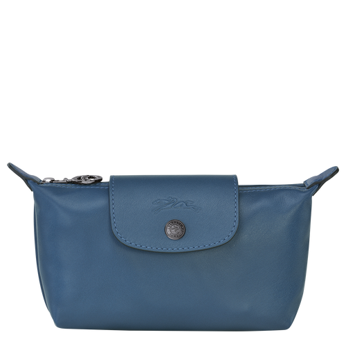 Longchamp Le Pliage Cuir Bőr Pouches Női Kék | 95476JZWC