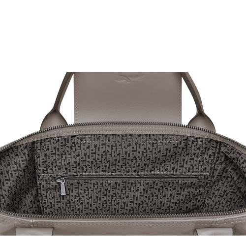 Longchamp Le Pliage Cuir M Bőr Kézitáska Férfi Szürke | 93162DQNG