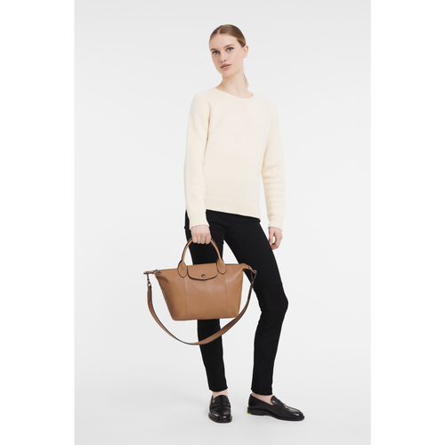 Longchamp Le Pliage Cuir S Bőr Kézitáska Női Bézs | 03726ECQY