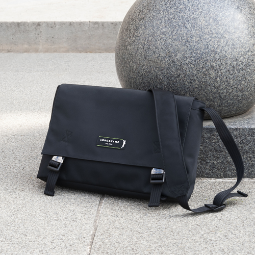Longchamp Le Pliage Energy M Vászon, Recycled canvas Crossbody Táska Női Fekete | 52761MZOR