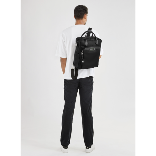 Longchamp Le Pliage Energy Vászon, Recycled canvas Hátizsák Női Fekete | 82095ROCG