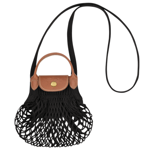 Longchamp Le Pliage Filet XS Vászon Crossbody Táska Női Fekete | 81506CAHM