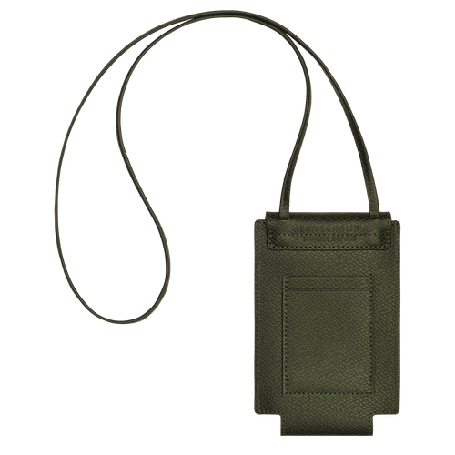 Longchamp Le Pliage Green Bőr Telefontok Női Zöld | 91685RDZL