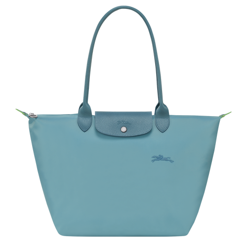 Longchamp Le Pliage Green L Vászon, Recycled canvas Válltáskák Női Kék | 68295FLJD