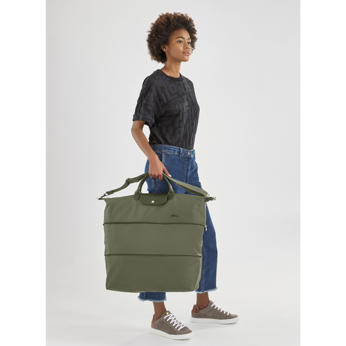 Longchamp Le Pliage Green Vászon, Recycled canvas Utazótáskák Női Zöld | 64092IRMD