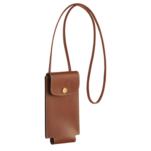 Longchamp Le Pliage Original Bőr Telefontok Férfi Barna | 30456NUDO